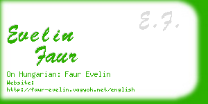 evelin faur business card